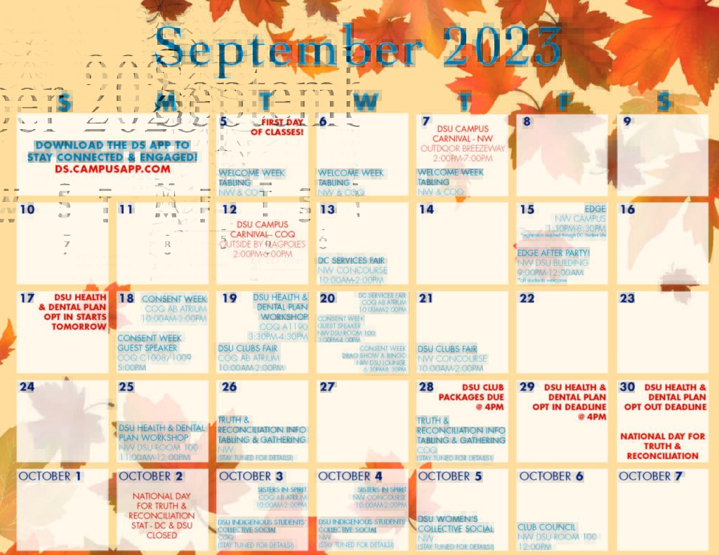 to the Fall Semester! News Douglas Students' Union (DSU)